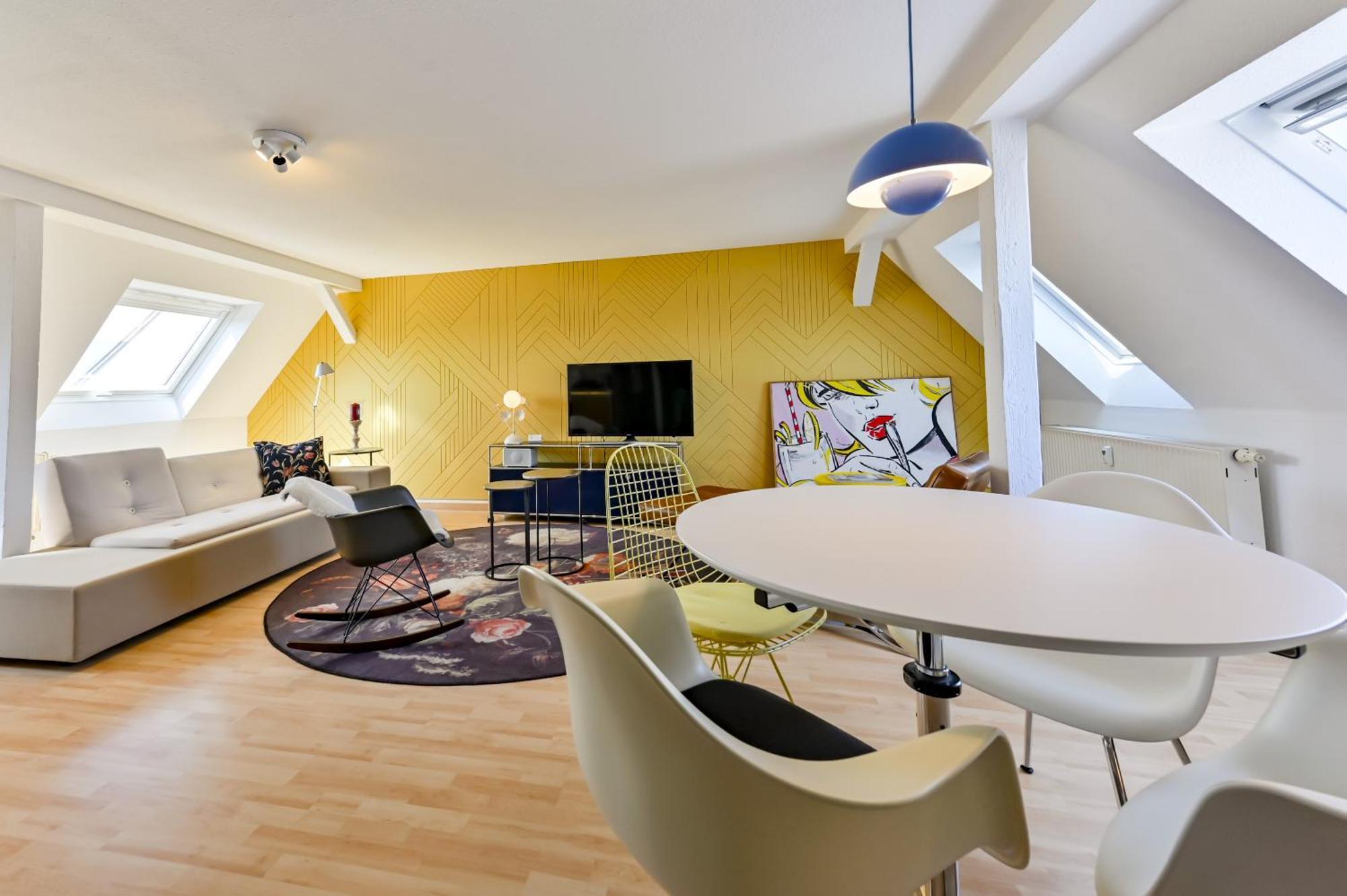 Premium Quartier Clara , Karl Und Fritz Auf Dem Kassberg Mit Eigenem Stellplatz Apartment Chemnitz Cameră foto