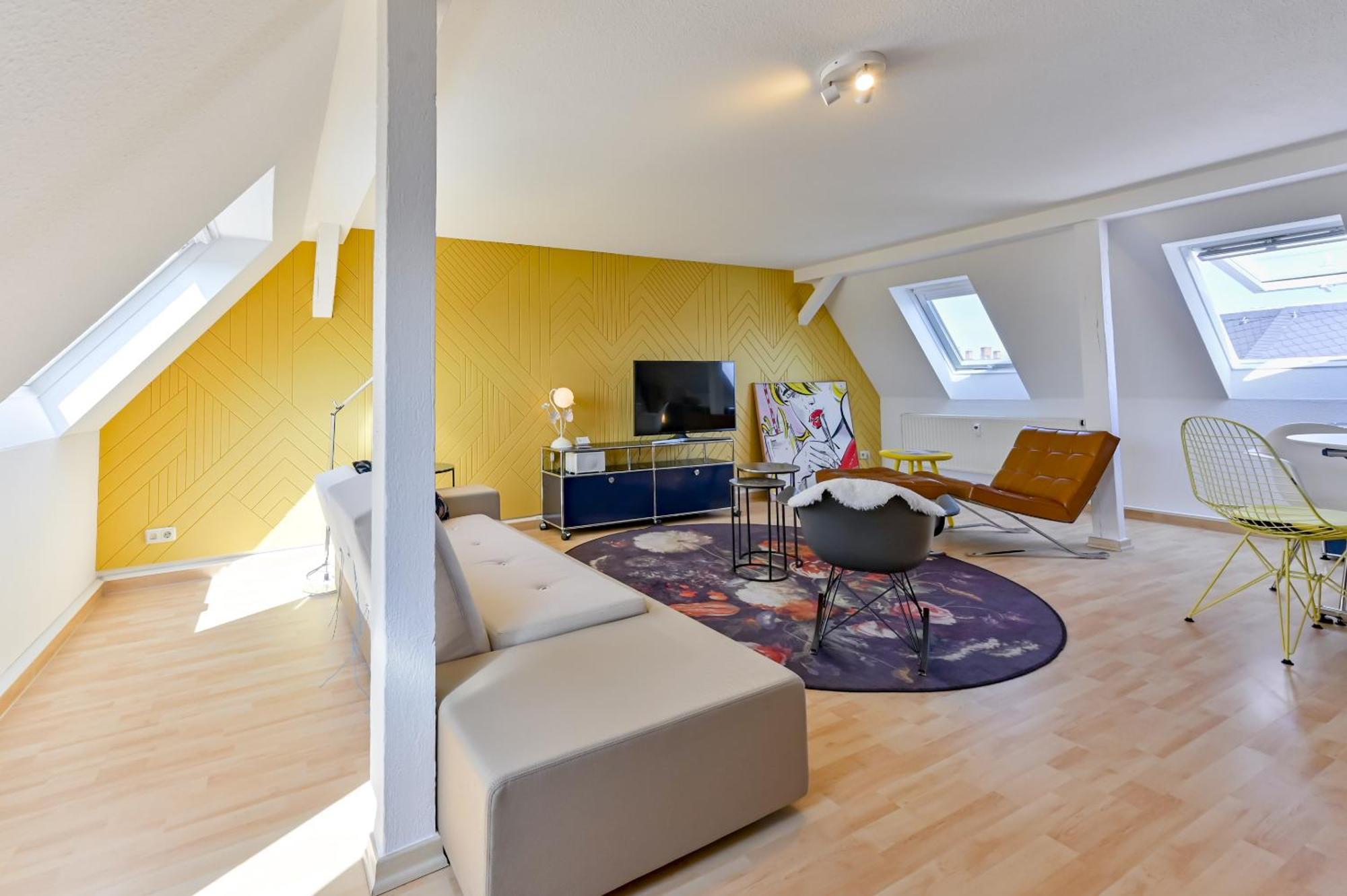 Premium Quartier Clara , Karl Und Fritz Auf Dem Kassberg Mit Eigenem Stellplatz Apartment Chemnitz Cameră foto
